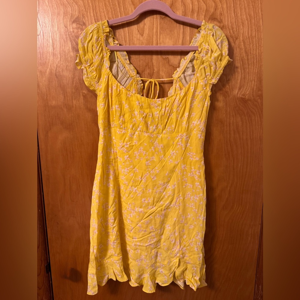 Sophie Rue yellow floral mini dress NWT size M